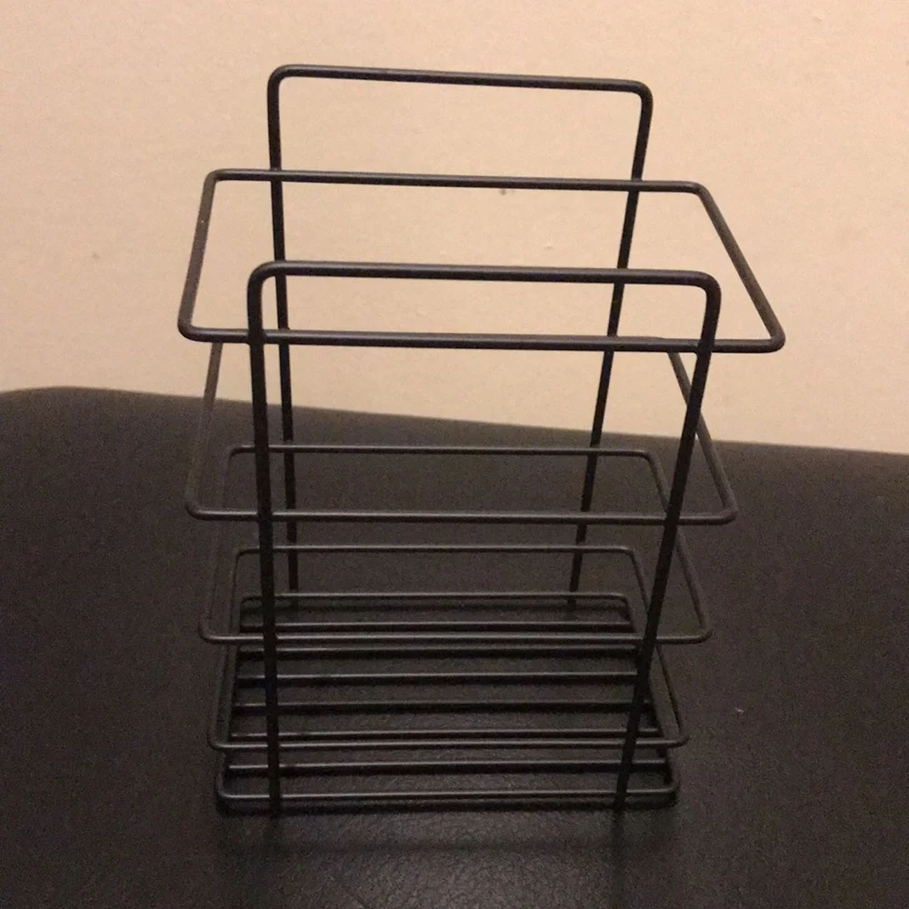 Eudele 5 Piece Black Adhesive Stainless Steel Shower Caddy Set